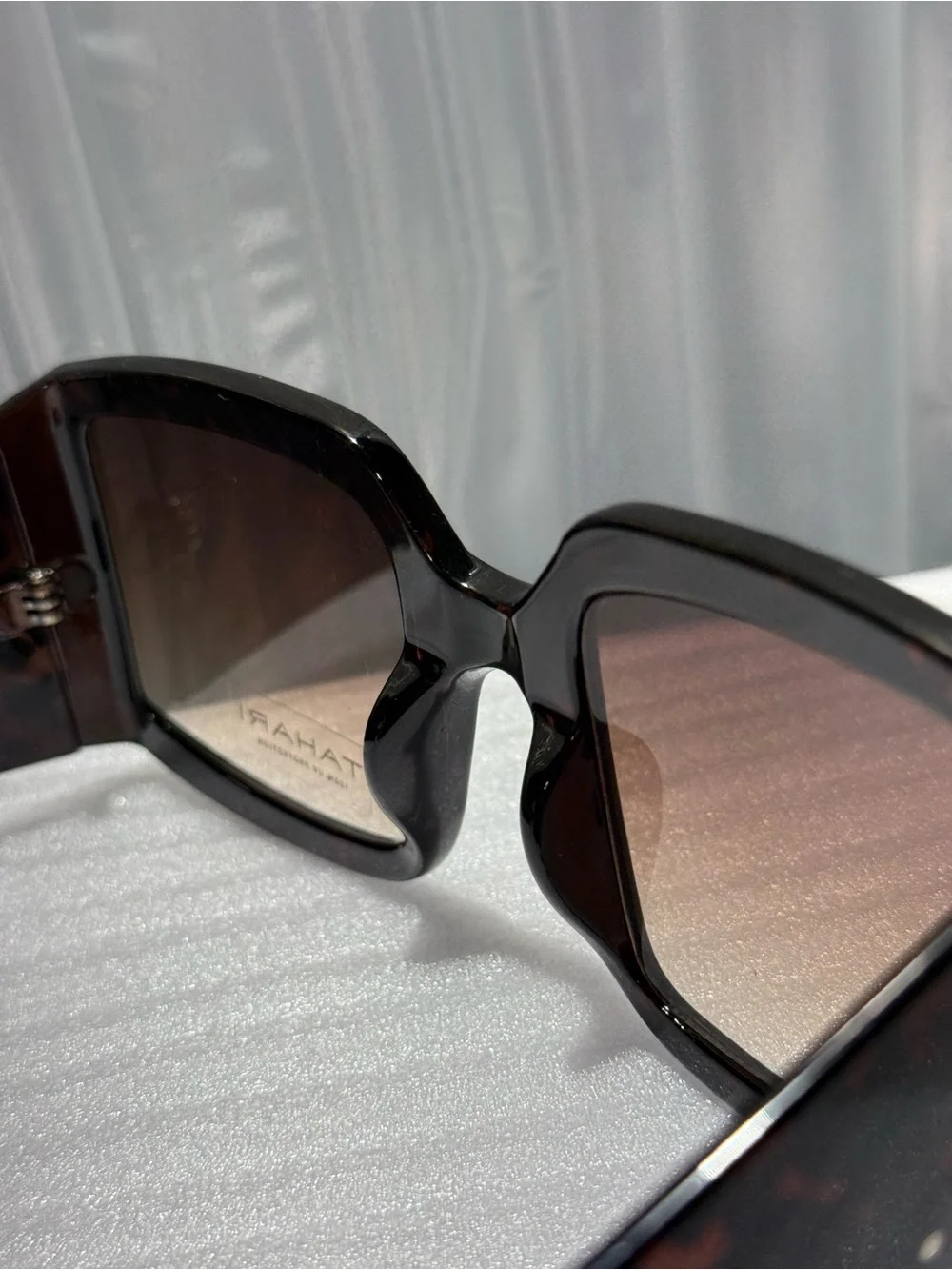 Tahari TH810 Dark Tortoise Oversized Square Sunglasses  UNISEX-NEW